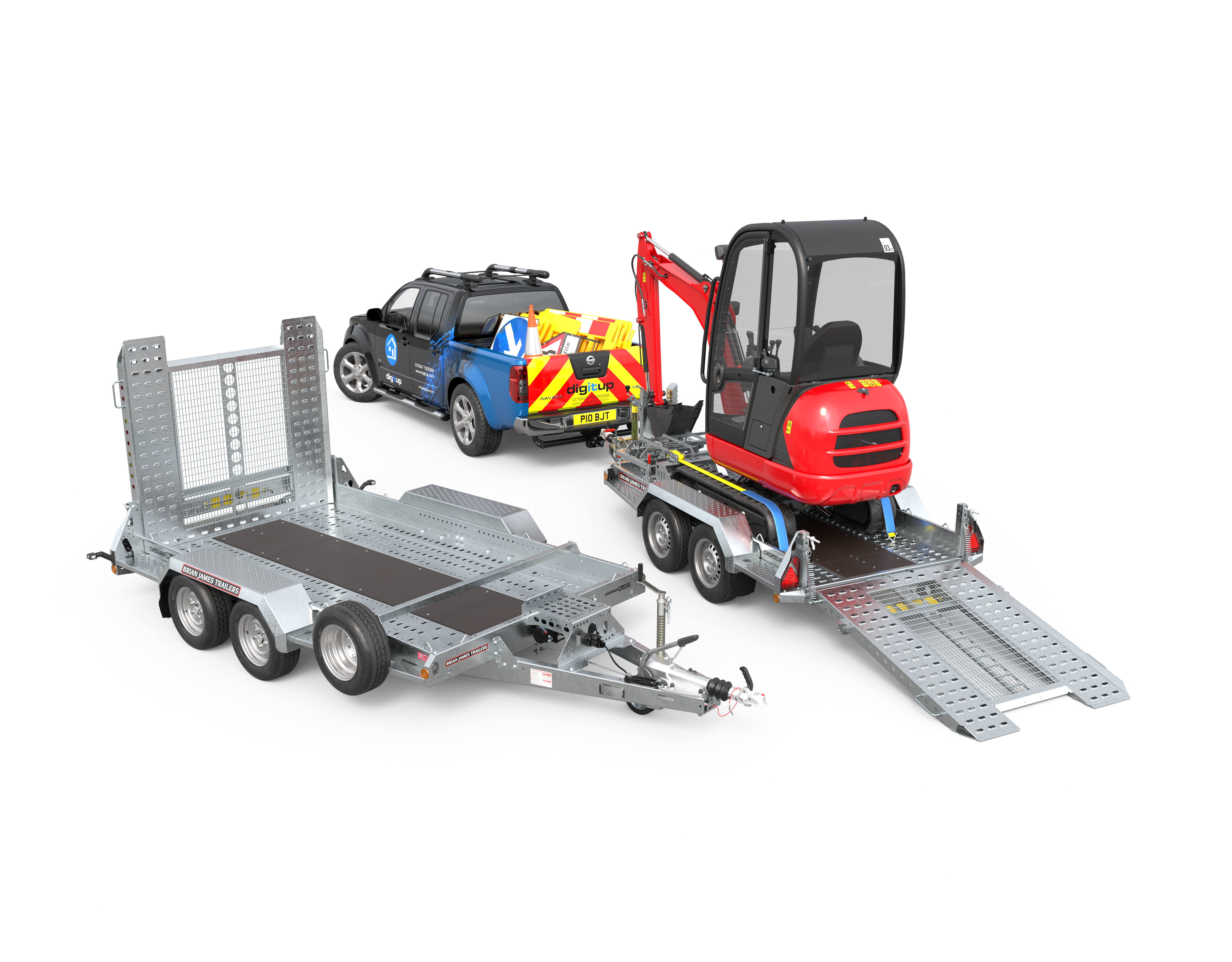 Przyczepa podkoparkowa BRIAN JAMES TRAILERS DIGGER PLANT 2.8m x 1.3m