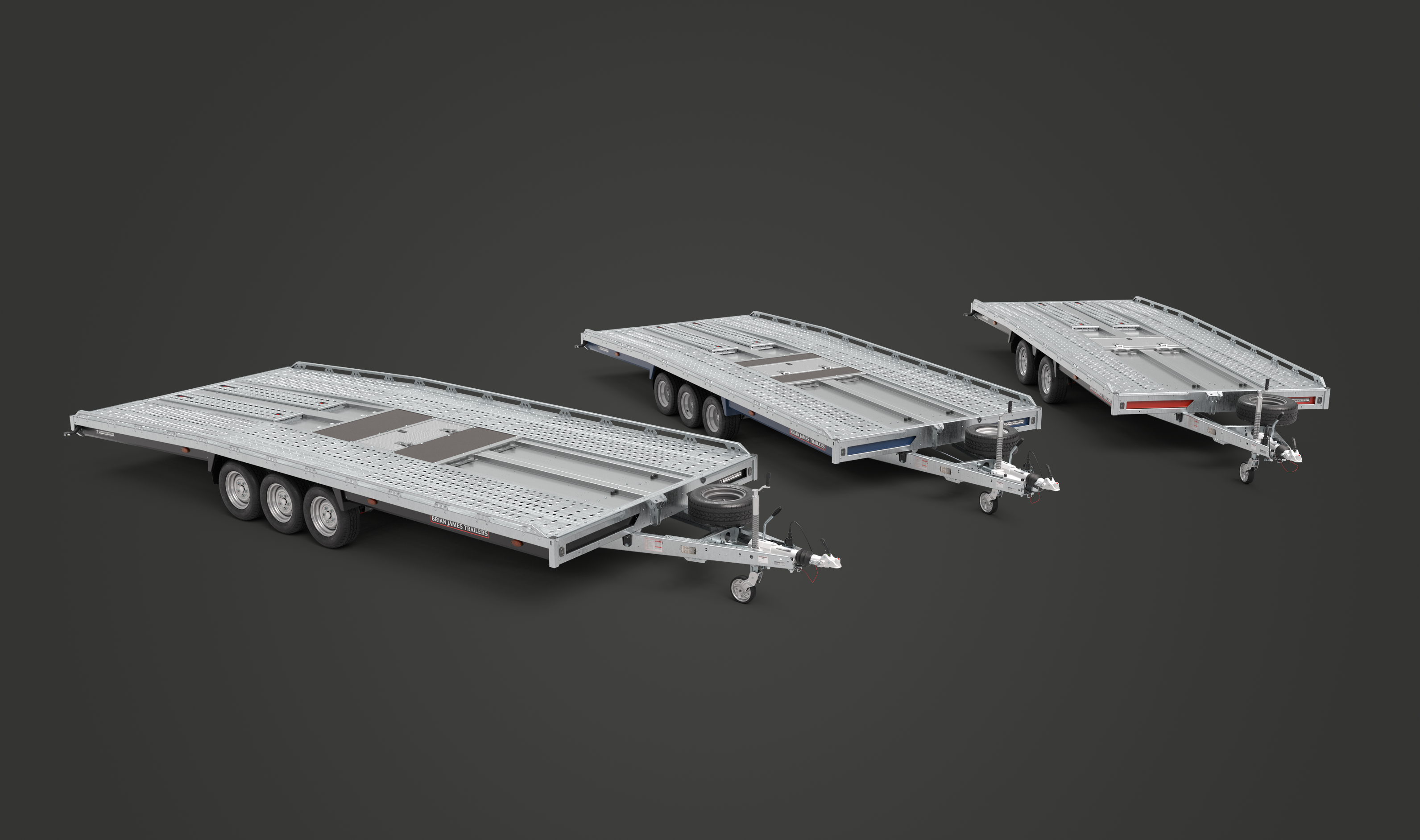 LAWETA BRIAN JAMES TRAILERS T Transporter, 5.0m x 2.24m, 3.5t, 10in wheels, 3 osie – 231-5022-35-3-10