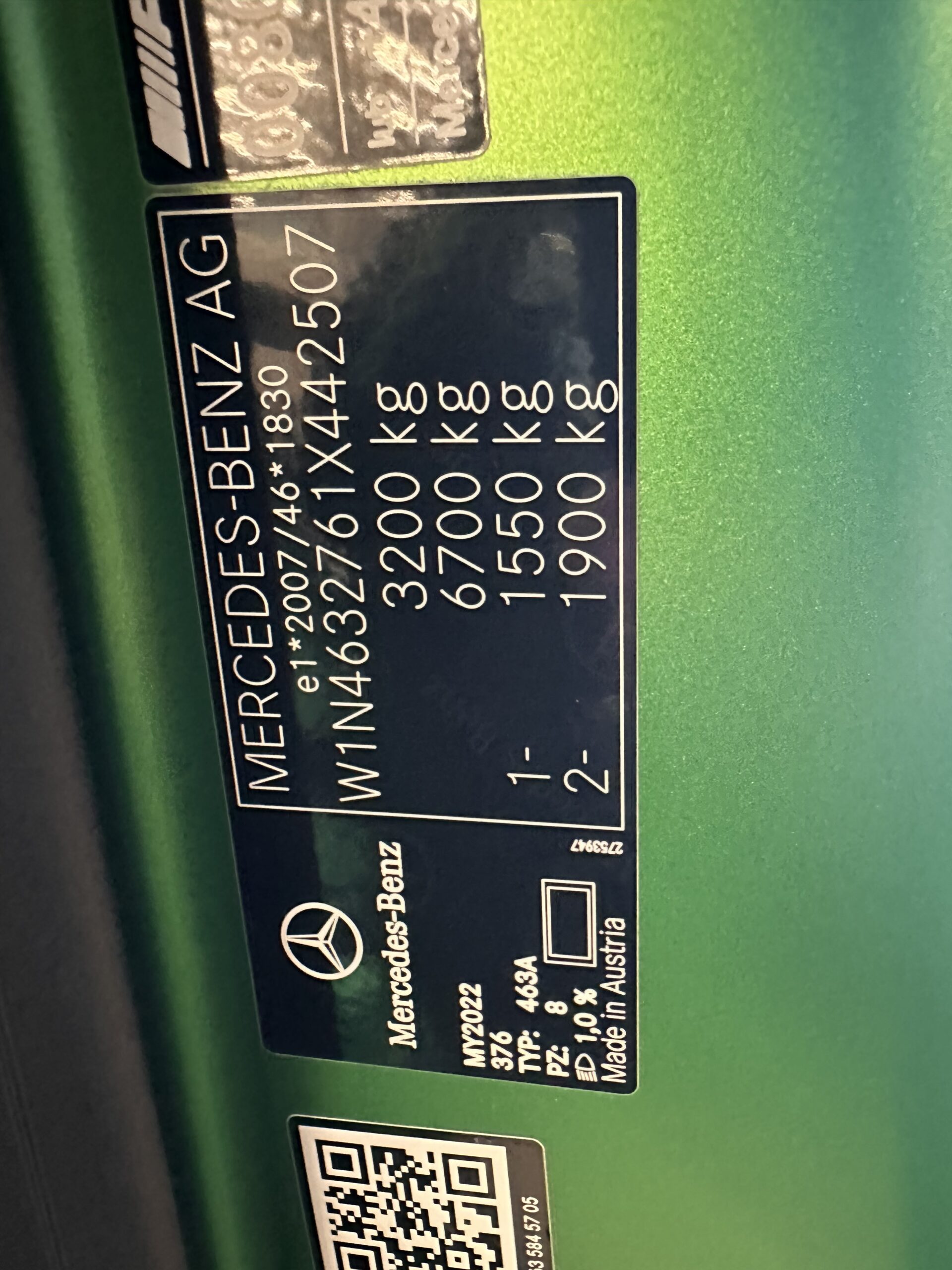 Mercedes-Benz Klasa G W464 4.0 G63 AMG 4MATIC 585 KM GREEN HELLO MAGNO